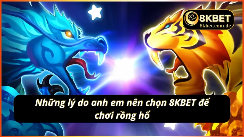 Anh em nên lựa chọn 8KBET để trải nghiệm tựa game rồng hổ