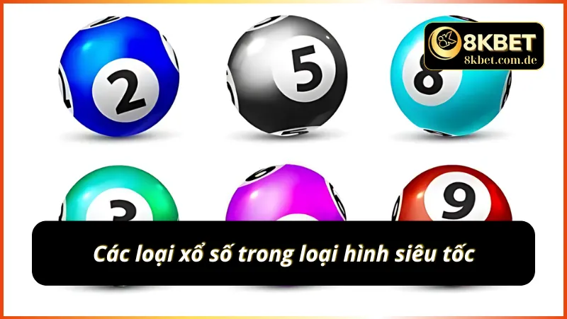 Các loại xổ số trong loại hình siêu tốc